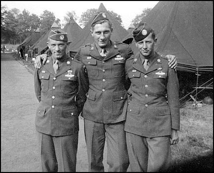 Tech/5 Joe Comer (left), Pfc. Gilbert Gamelcy, Pfc. Maurice Scranton